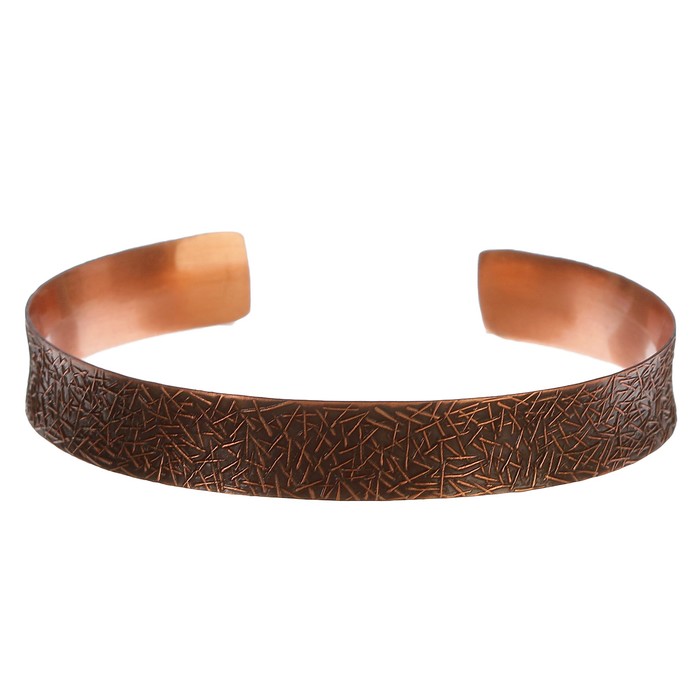 Браслет вогнутый «Сенокос» H 10 мм, D 55-75 мм медь