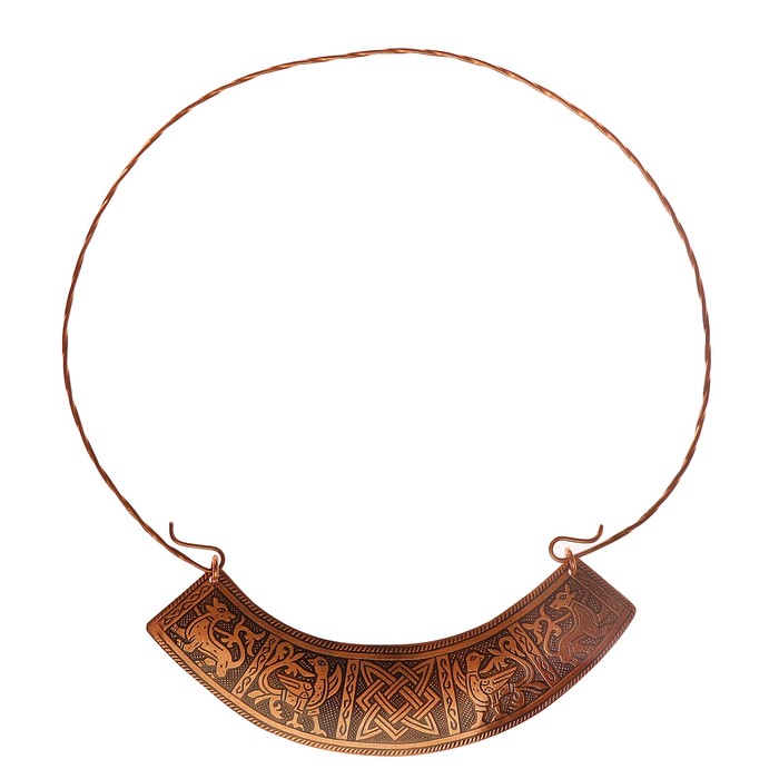 Гривна «Звезда Сварога» H 28 мм L 125 mm медь