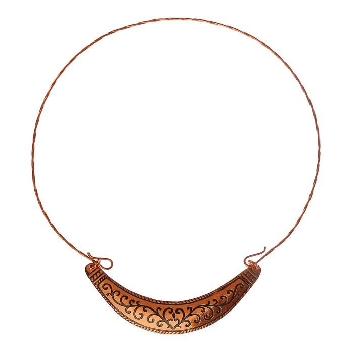 Гривна «Златоцвета» H 17 мм L 95 мм медь