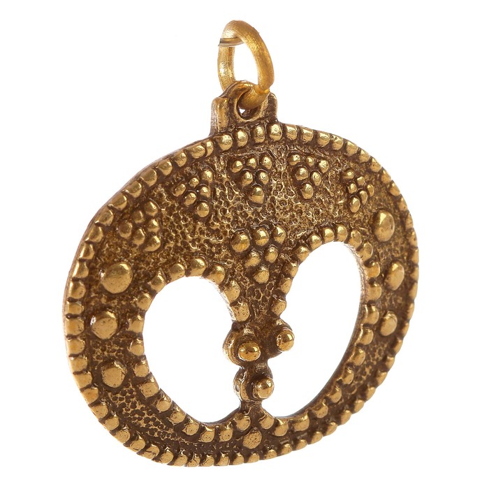 Замкнутая лунница H 33 мм, L 36 мм латунь