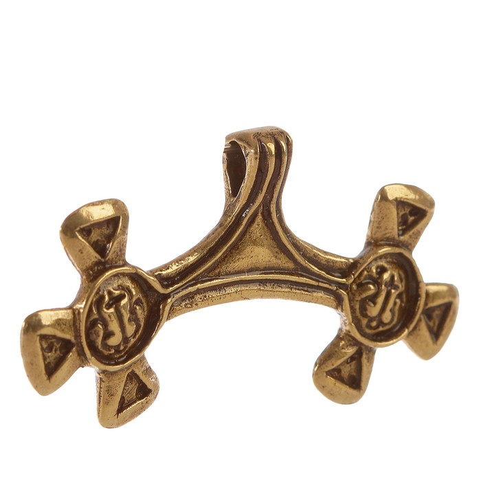 Киевская лунница с процветшими крестами H 25 мм, L 49 мм латунь