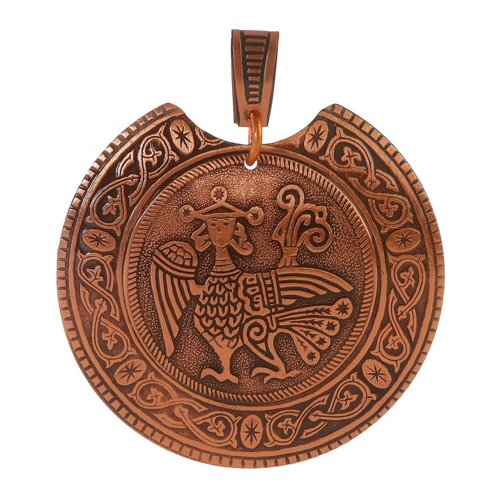 Колт накладной «Алконост» D 52 мм, D вставки 36 мм медь