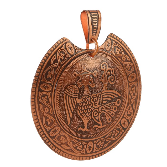 Колт накладной «Алконост» D 52 мм, D вставки 36 мм медь