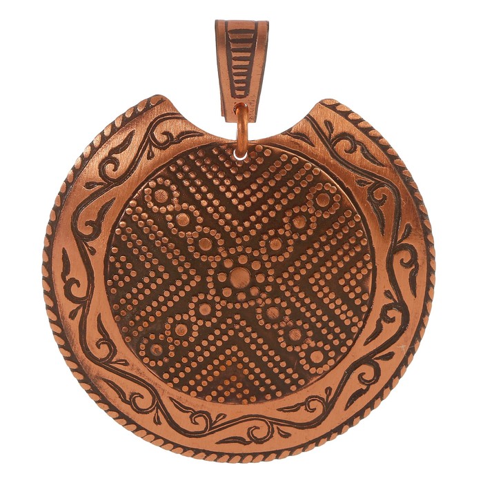 Колт накладной «Пашня» D 52 мм, D вставки 36 мм медь