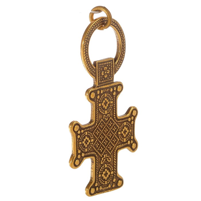 Крест с орнаментом H 55 мм, L 29 мм латунь