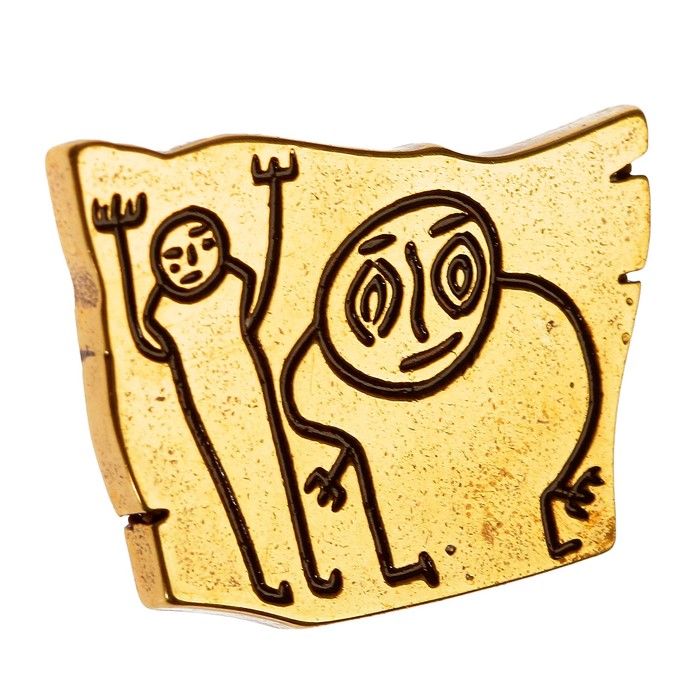 Магнит «Онфим» H 27 мм, L 33 мм латунь