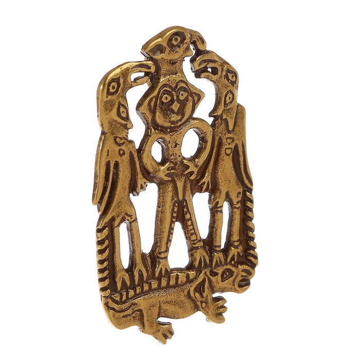 Подвеска «Альви - Светлый мальчик» H 42 мм, L 26 мм латунь