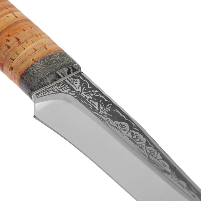 Нож "Восток", рукоять береста