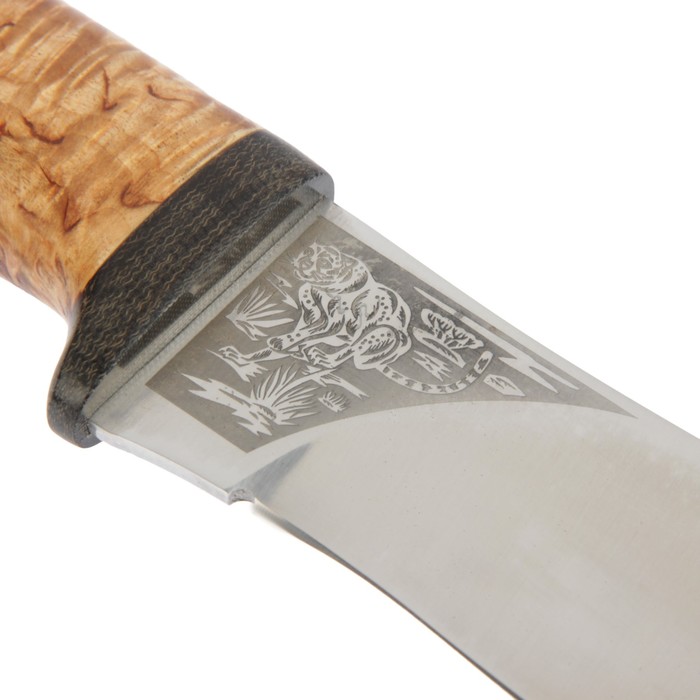 Нож "Гепард", рукоять карельская береза