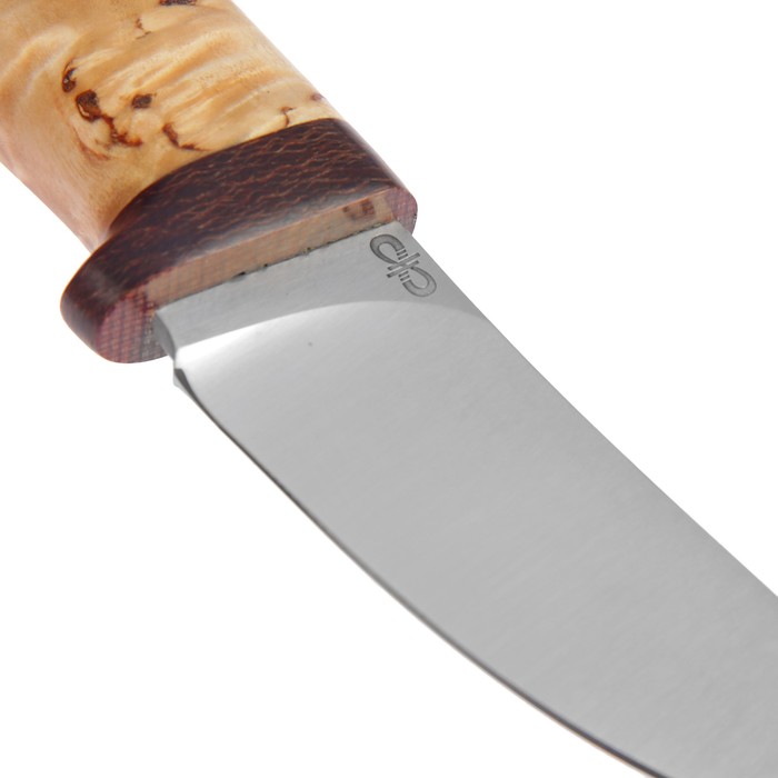 Нож "Горностай", рукоять карельская береза