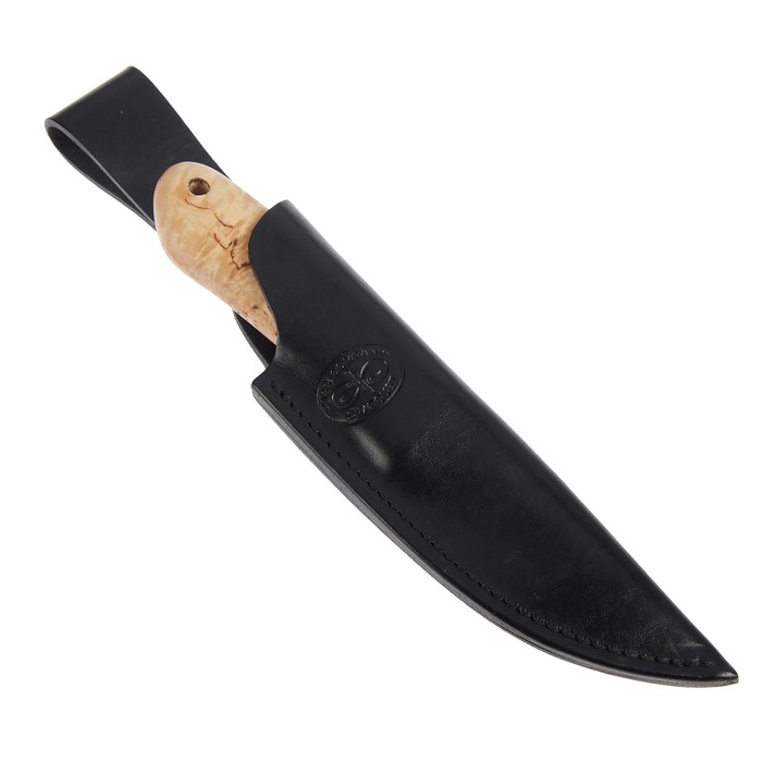 Нож "Горностай", рукоять карельская береза