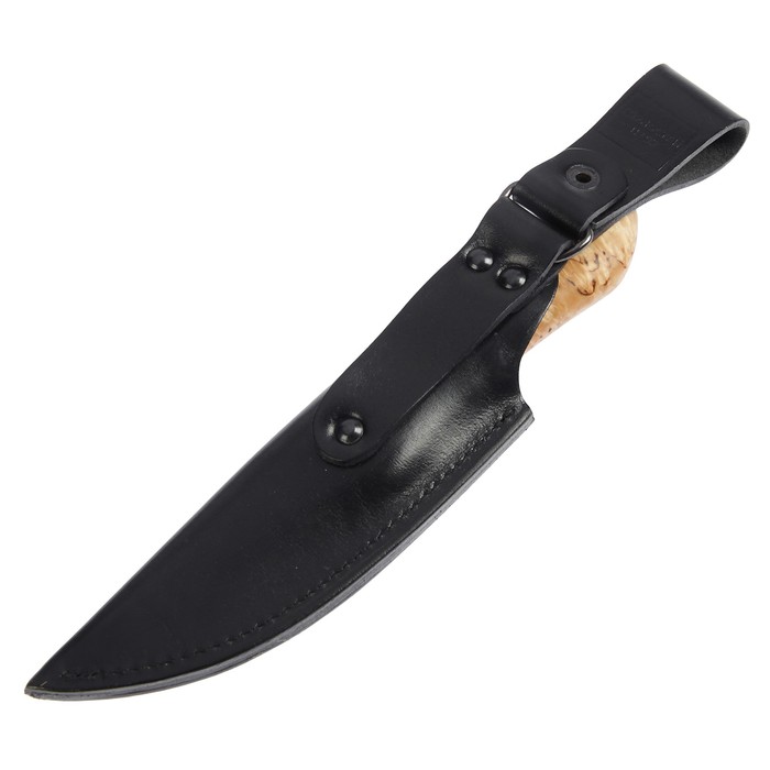 Нож "Горностай", рукоять карельская береза