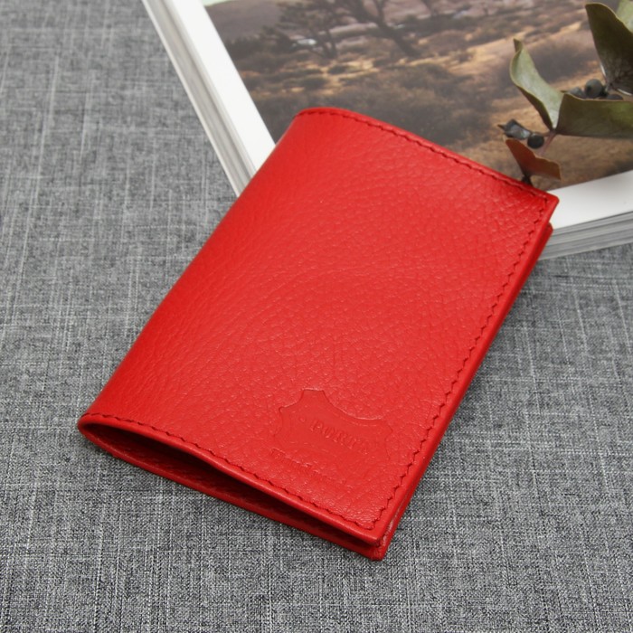 Обложка для пенсионного удостоверения, флотер, цвет красный