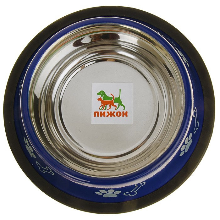 Миска с нескользящим основанием цветная с принтом, 470 мл