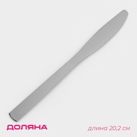 Нож столовый Доляна «Нордик», h=20,2 см, толщина 2 мм, цвет серебряный Ош