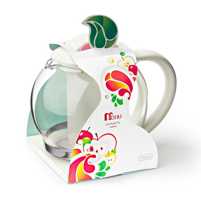 Чайник 1,5 л "Карамель" цвет МИКС