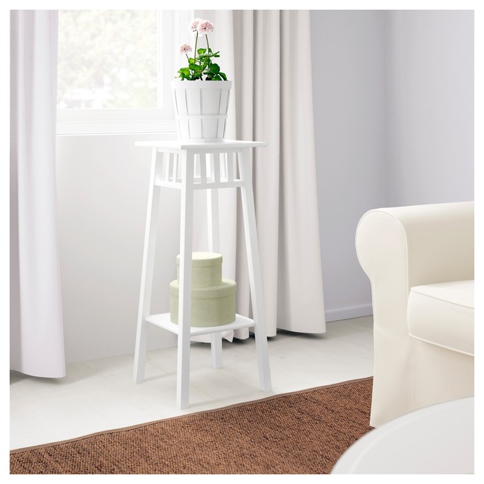 Пьедестал ЛАНТИВ, для цветов, белый, 78 см