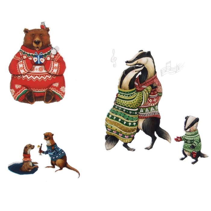 Термонаклейка в наборе «Лесные жители», 12 × 12 см