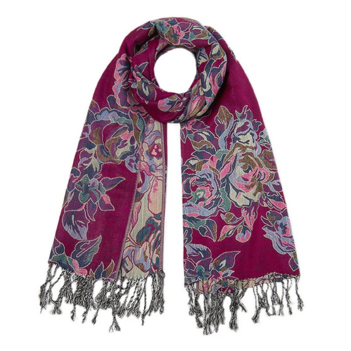 Палантин текстильный P3567_5, цвет розовый, размер 70x180