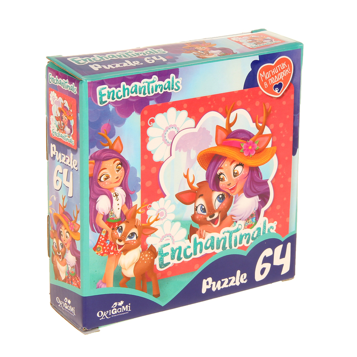 Пазл Энчантималс "Данэсса Оленни и Спринт", 64 элемента + магнитик