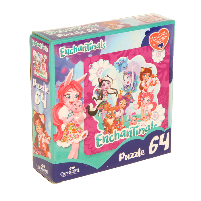 Пазл Энчантималс "Волшебные подружки", 64 элемента + магнитик