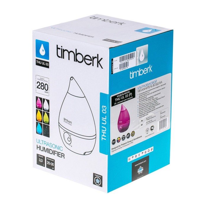 Увлажнитель Timberk THU UL 03 (P), розовый
