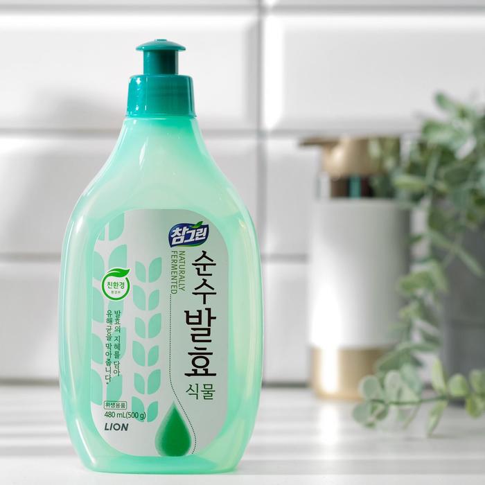   Сима-Ленд Средство для мытья посуды CJ Lion Chamgreen Pure Fermentation Растительные ферменты, 480 мл