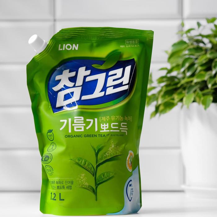 цена Средство для мытья посуды CJ Lion Chamgreen Зелёный чай, 1.2 л