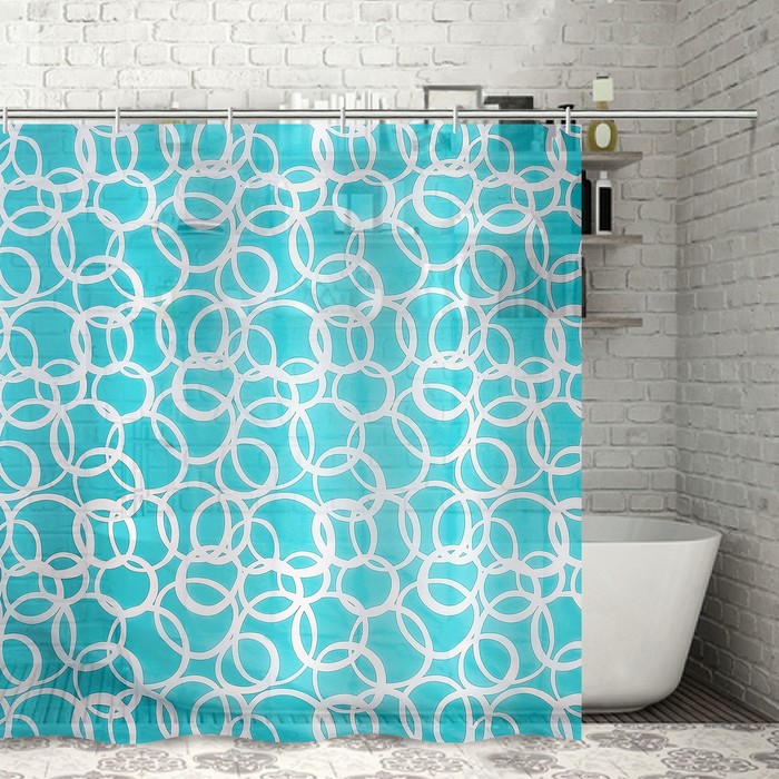 Штора для ванной комнаты 180х180 см