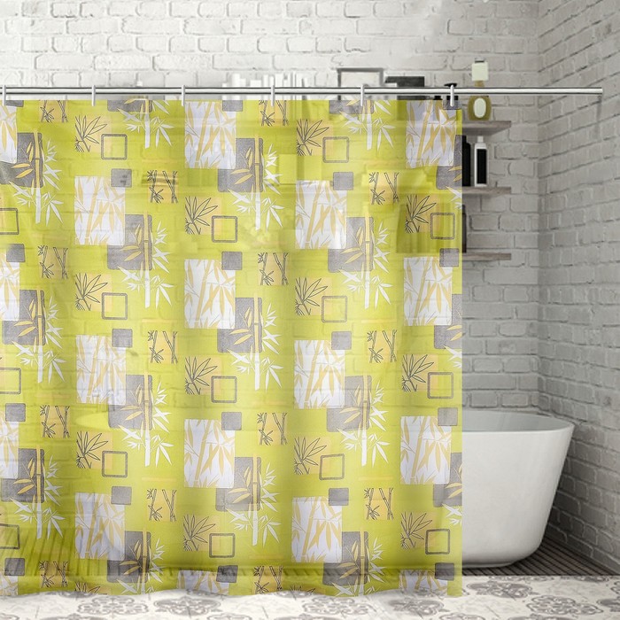 Штора для ванной комнаты "Бамбук" 180х180 см