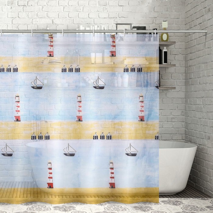 Штора для ванной "Для бережливых" 180х180 см