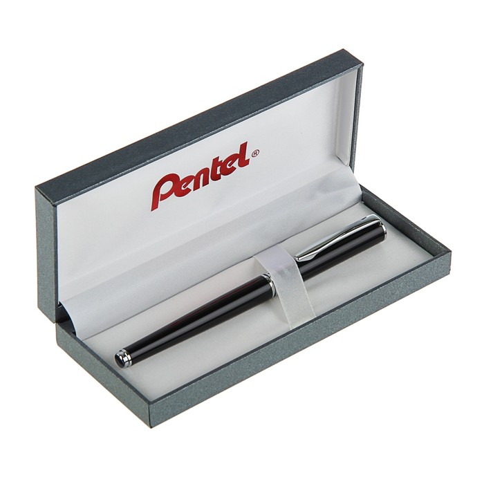 Ручка-Роллер Sterling в подарочном футляре, корпус черный лак, чернила черные, узел 0.7 мм, Сменный стержень - LR7