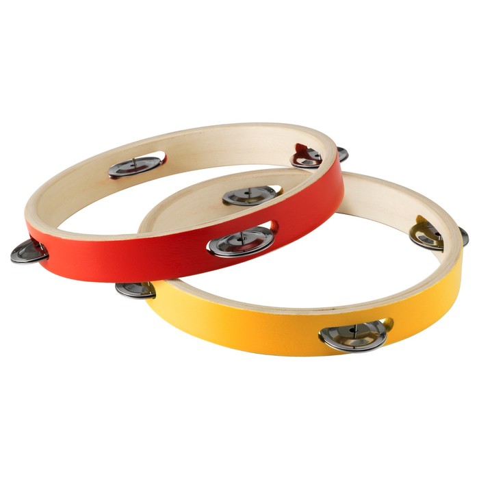 Музыкальный инструмент "Бубен", красный/желтый ЛАТТО