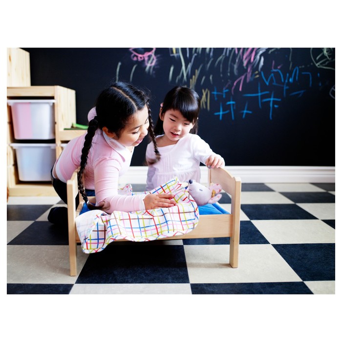 Мебель кукольная "Кровать" с комплектом постельного белья ДУКТИГ