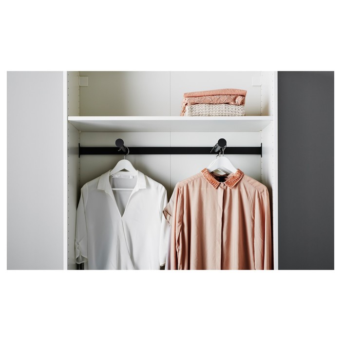 Выдвижная платяная штанга КОМПЛИМЕНТ, темно-серый, 75х35 см