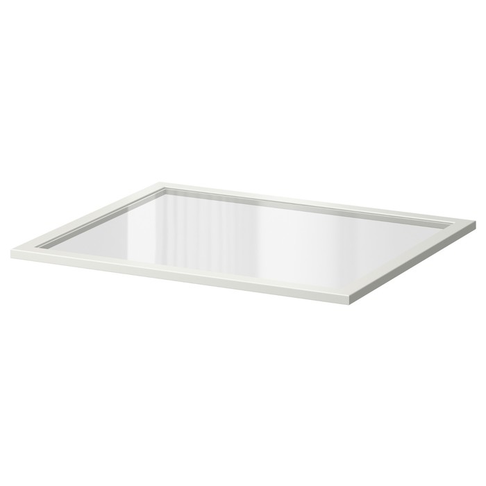 Полка стеклянная КОМПЛИМЕНТ, белый, 75x58 см