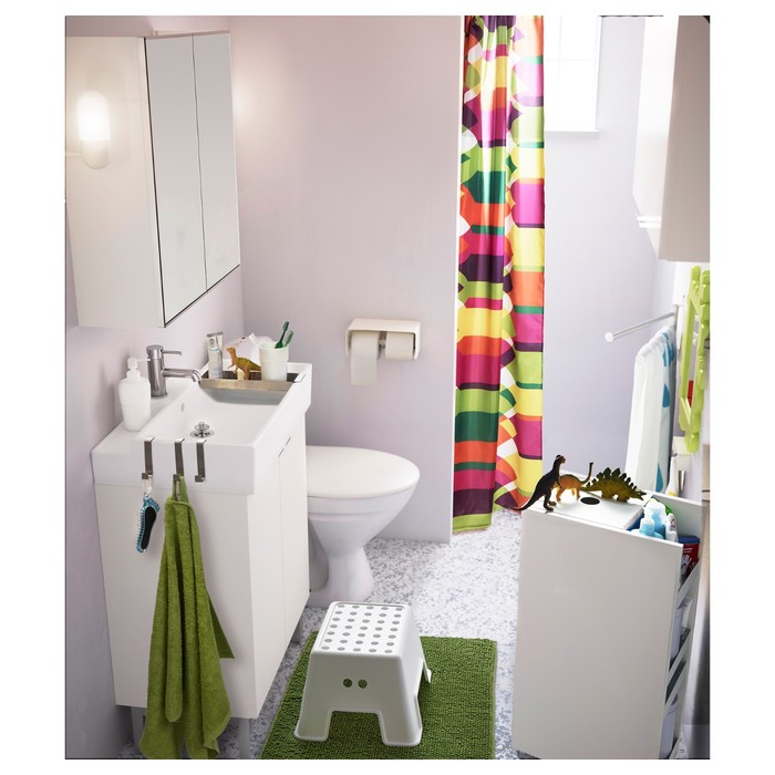 Зеркальный шкаф ЛИЛЛОНГЕН, с 2 дверцами, белый, 60x21x64 см