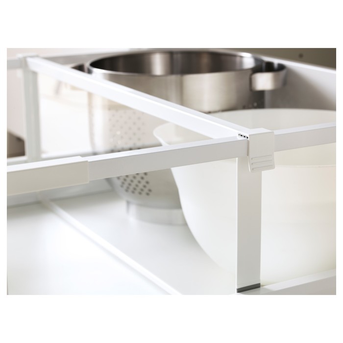 Разделитель МАКСИМЕРА, для высокого ящика, белый, прозрачный, 60 см