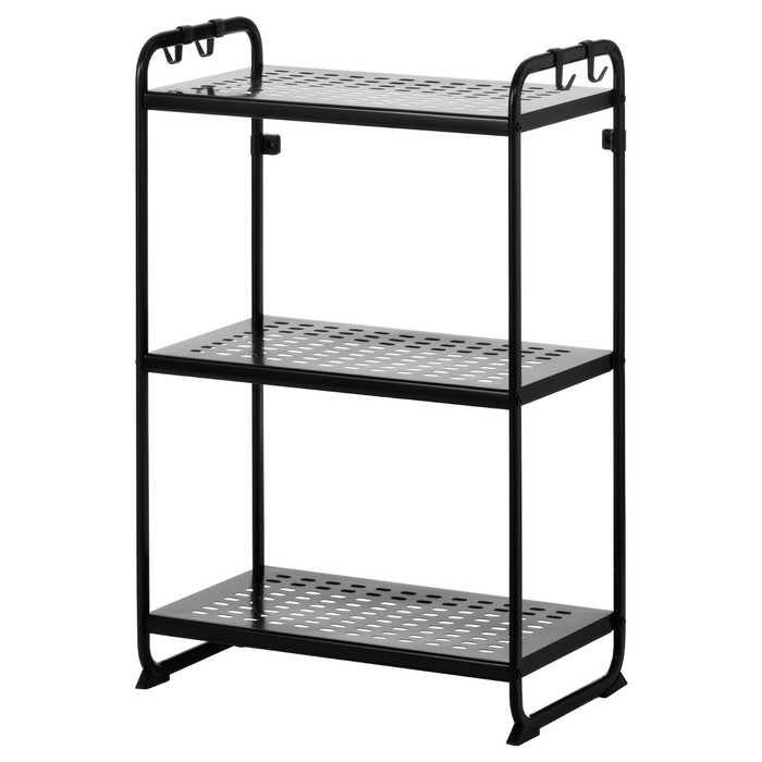 Стеллаж МУЛИГ, черный, 58x34x90 см