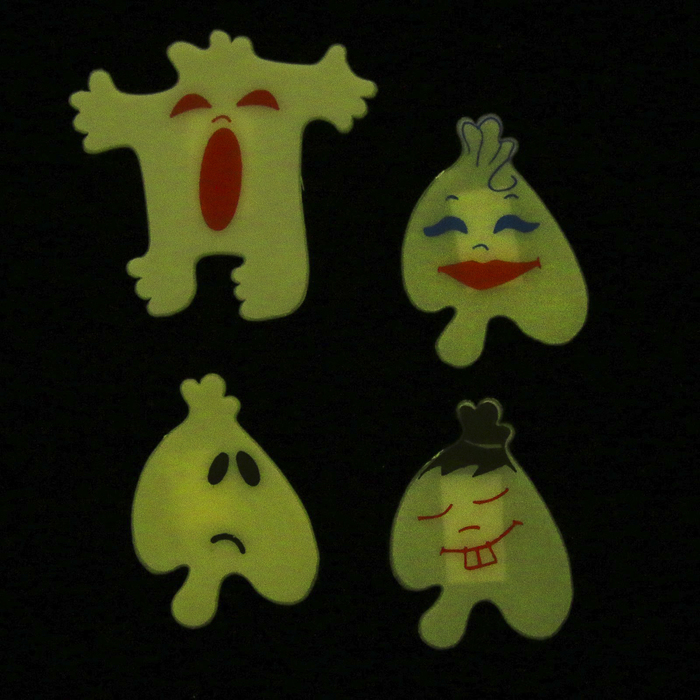 Фигурки-наклейки светящиеся "Веселые светяшки" (набор 4 шт)