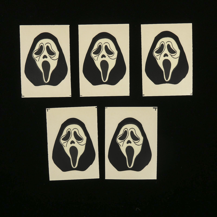 Наклейка виниловая светящаяся "Крик" (набор 5 шт) 5,5х7 см