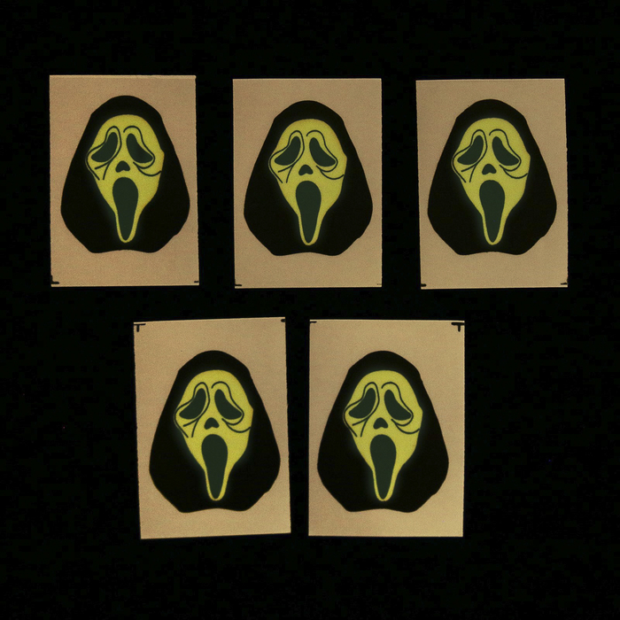 Наклейка виниловая светящаяся "Крик" (набор 5 шт) 5,5х7 см