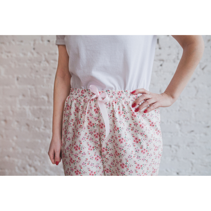 Брюки женские KAFTAN "Flowers", р-р 42-44, 80% хл., 20% п/э