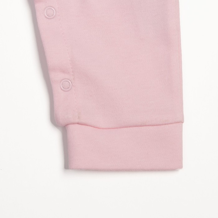 Комбинезон детский, рост 62 см, цвет розовый, принт мишки