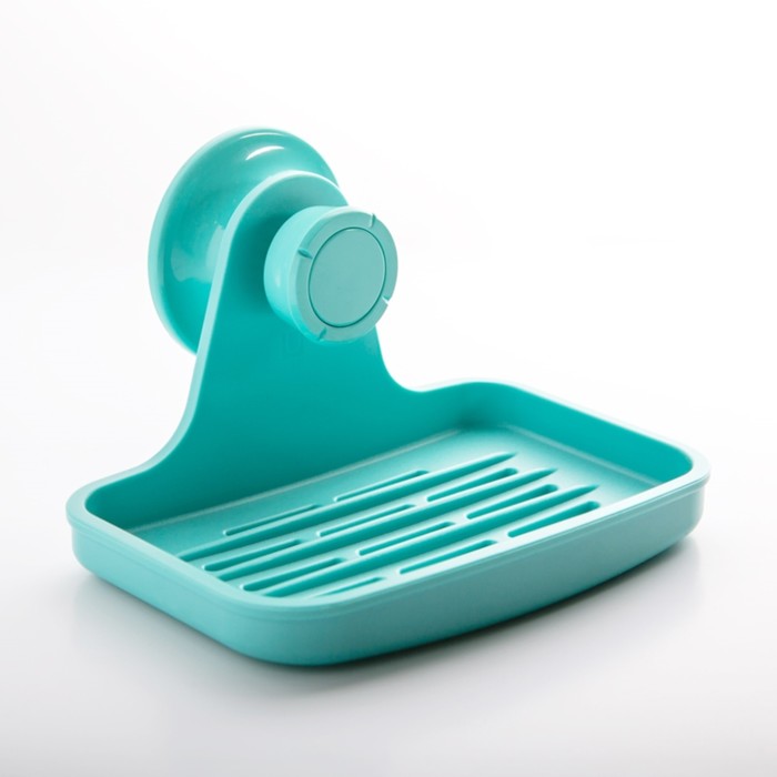 Мыльница для душа настенная flex ярко-голубая