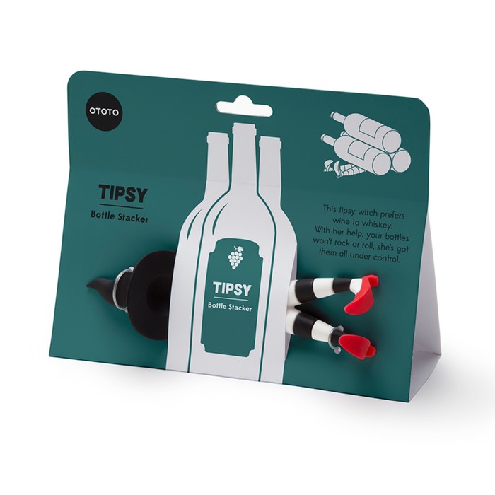 Штабелер для бутылок tipsy черный