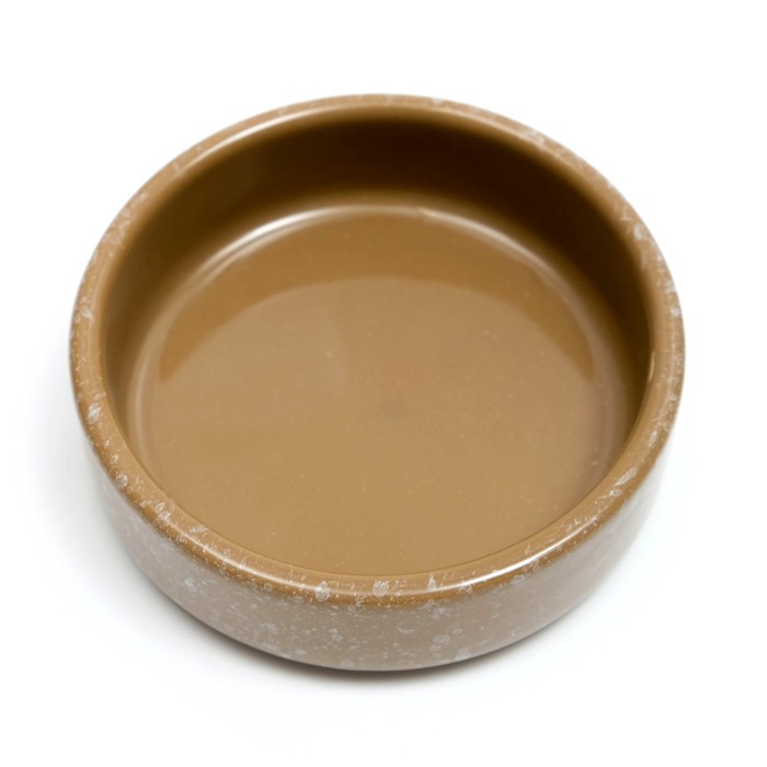 Миска керамическая для грызунов "Брызги" 50 мл, коричневая