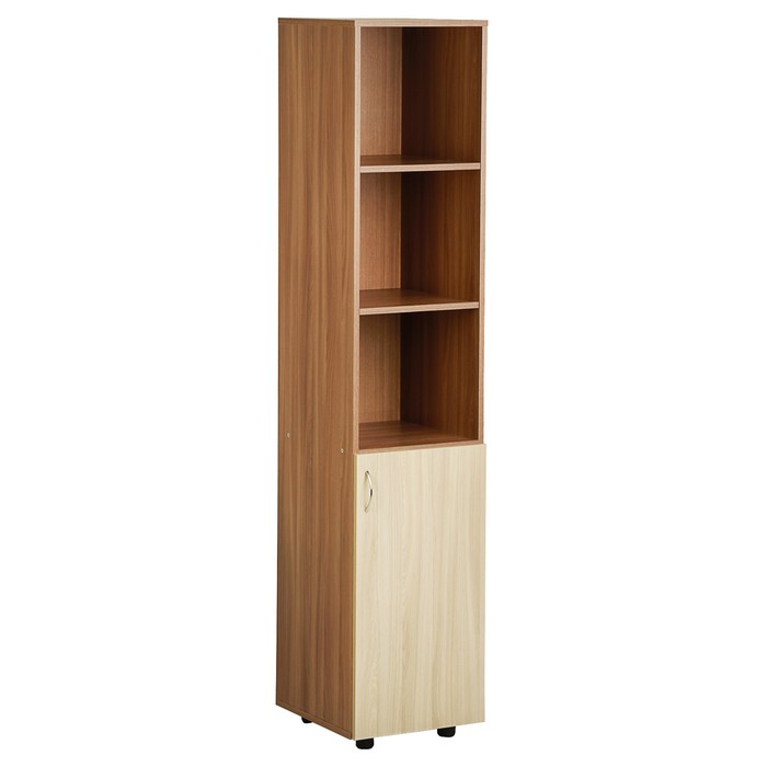 Пенал для документов с нижней дверью 400х420х1900 Ясень шимо светлый/темный