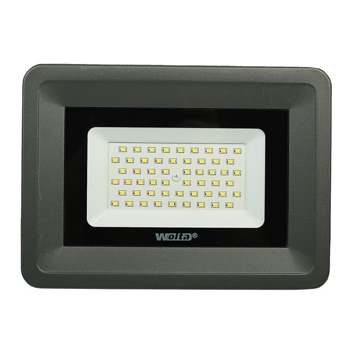 Прожектор светодиодный WOLTA WFL-50W/06, 50 Вт, 5500K, SMD, IP 65, цвет серый, слим