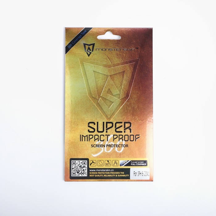 Защитная пленка ударопрочная Monsterskin Super impact proof 360 for IPhone 6 2in1 front/back